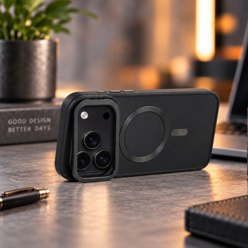 Funkcjonalne plecki do iPhone 17 Pro z antypoślizgową matową strukturą soft-touch z wytrzymałego poliwęglanu i TPU