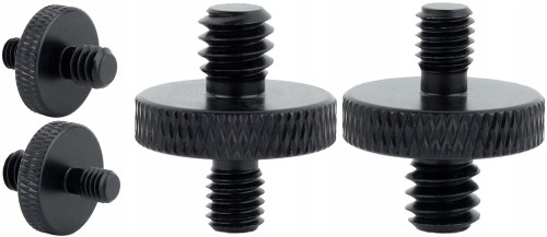 Adapter śruba redukcja 1/4" na M5 statywowa aluminiowa czarna 18 mm