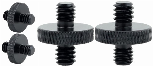 Adapter śruba redukcja 1/4" na M6 statywowa aluminiowa czarna 18 mm