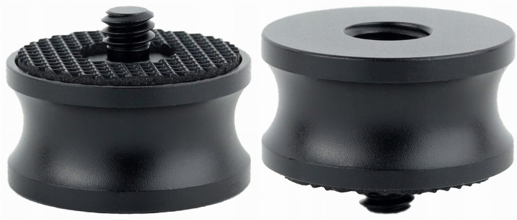 Adapter tuleja redukcja 1/4" na 3/8" statywowa aluminiowa z gumą 20 mm
