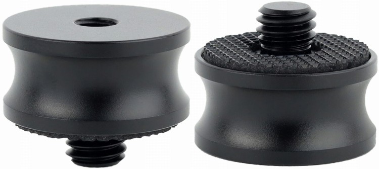 Adapter tuleja redukcja 1/4" na 3/8" statywowa aluminiowa z gumą 22 mm