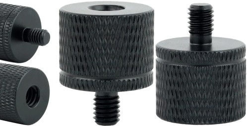 Adapter tuleja redukcja 1/4" na M5 statywowa aluminiowa czarna 20 mm