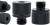 Adapter tuleja redukcja 1/4" na M10 statywowa aluminiowa czarna 20 mm