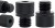 Adapter tuleja redukcja M12 na 1/4" statywowa aluminiowa czarna 23 mm