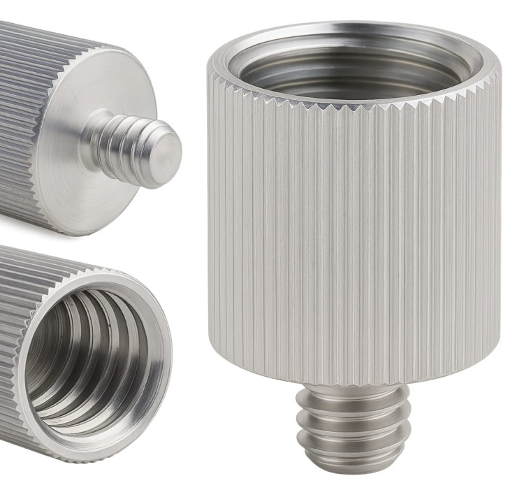 Adapter tuleja redukcja statywowa 1/4" męski na 5/8" żeński aluminium 26 mm
