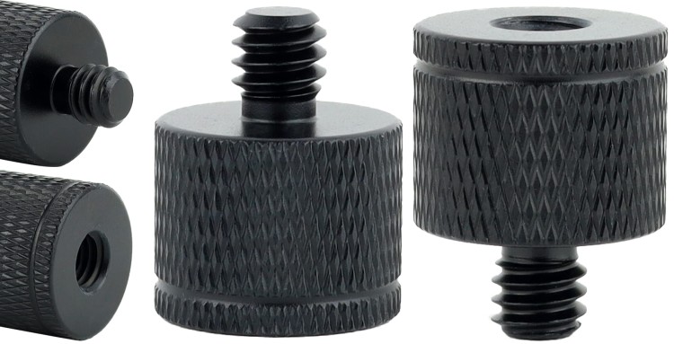 Adapter tuleja redukcja 1/4" na M6 statywowa czarna do statywu 20mm