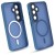 Etui do Galaxy S25 niebieski mat MagSafe case plecki pokrowiec ochrona