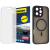 Szkło hybrydowe do iPhone 16 Pro Max MATOWE + MagSafe ETUI czarne TPU