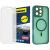 Szkło hybrydowe do iPhone 16 Pro Max MATOWE + MagSafe ETUI zielone TPU