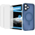 Folia do iPhone 16 PLUS ochronna + MagSafe ETUI niebieskie TPU