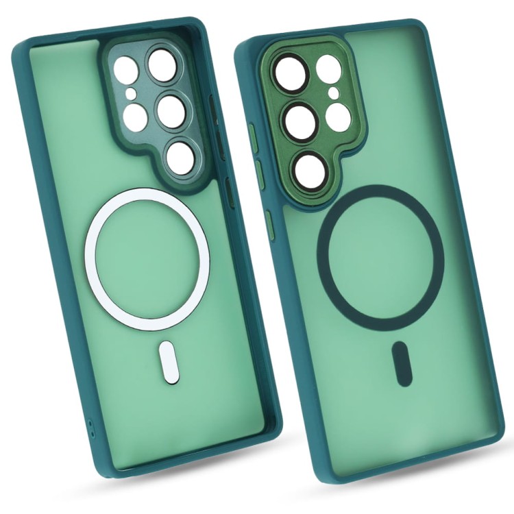 Etui do Galaxy S25 Ultra zielony mat MagSafe case plecki pokrowiec ochrona