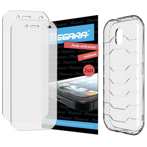 Folia do CAT S42 / S42 H+ - 5.5" ochronna MATOWA + ETUI silikonowe TPU
