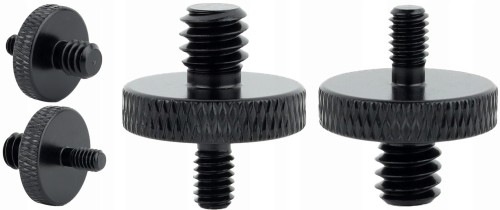 Adapter śruba redukcja 1/4" na M4 statywowa aluminiowa czarna 18 mm