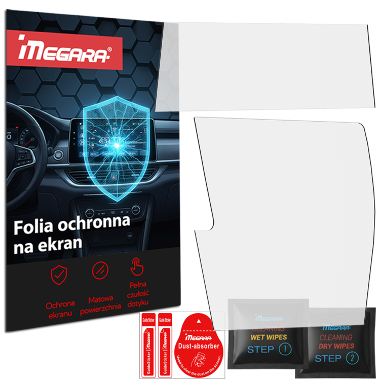 Folia do Renault Megane E-Tech 2022 - 2025 na radio 12" + zegary