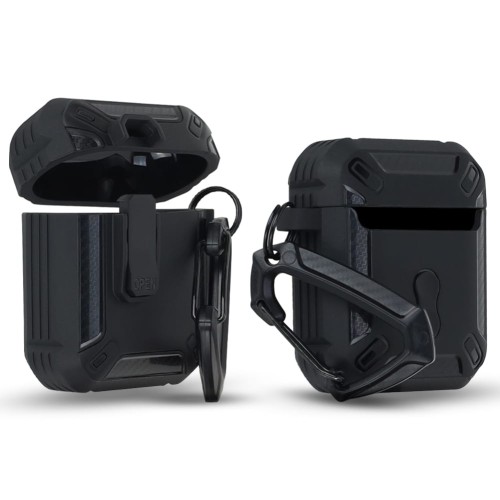 PANCERNE ETUI DO APPLE AIRPODS 1 / 2 CASE COVER OBUDOWA + KARABIŃCZYK