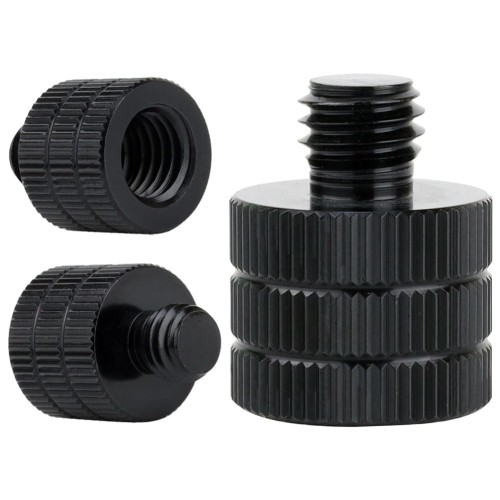 Adapter 3/8" żeński na M8 męski przejściówka aluminiowa do kamer statywów