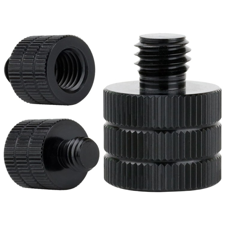 Adapter 3/8" żeński na M8 męski przejściówka aluminiowa do kamer statywów