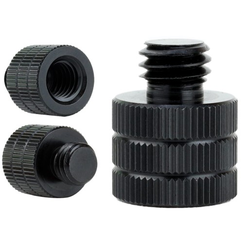 Adapter 3/8" żeński na 3/8" męski przejściówka aluminiowa do kamer statywów