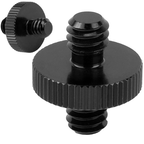 Adapter 1/4" męski na 1/4" męski przejściówka aluminiowa do kamer statywów