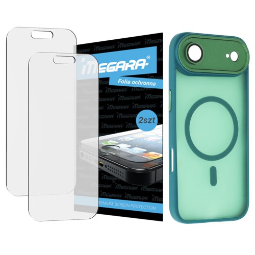2x Folia ochronna do iPhone 17 Air + MagSafe ETUI zielone TPU