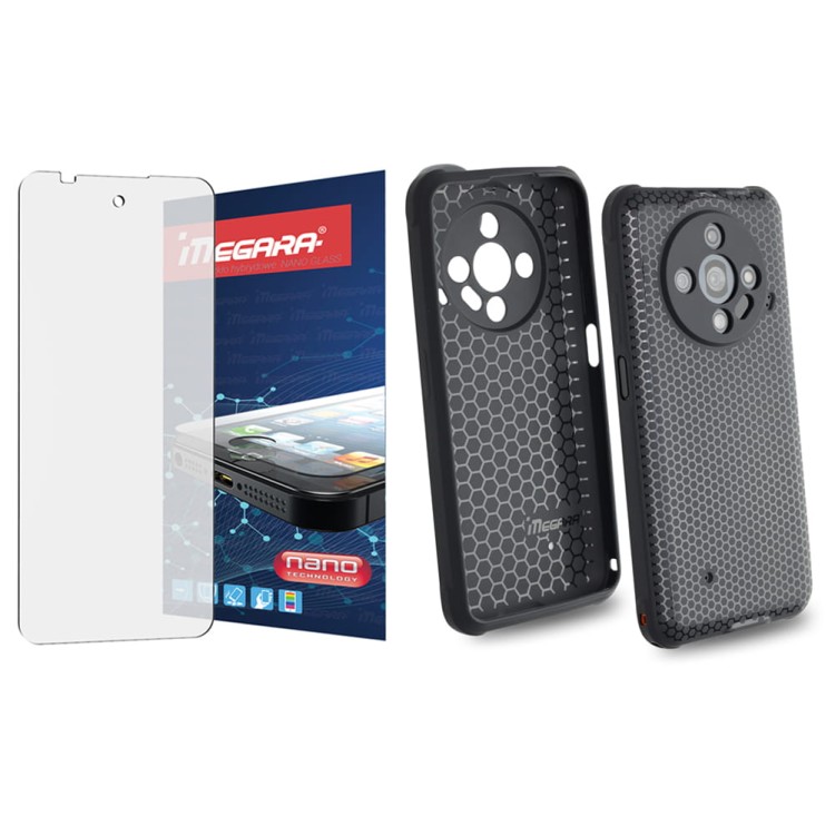 Szkło hybrydowe do ULEFONE ARMOR X31 / X31 PRO + ETUI silikonowe czarne TPU