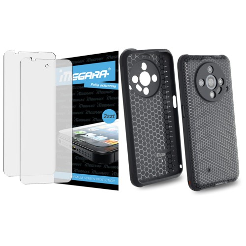 Folia do ULEFONE ARMOR X31 / X31 PRO ochronna + ETUI silikonowe czarne TPU