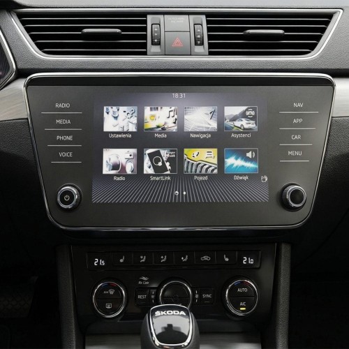 folia ochronna matowa na ekran radia 8 do skoda superb iii 2015 2024 megara 2