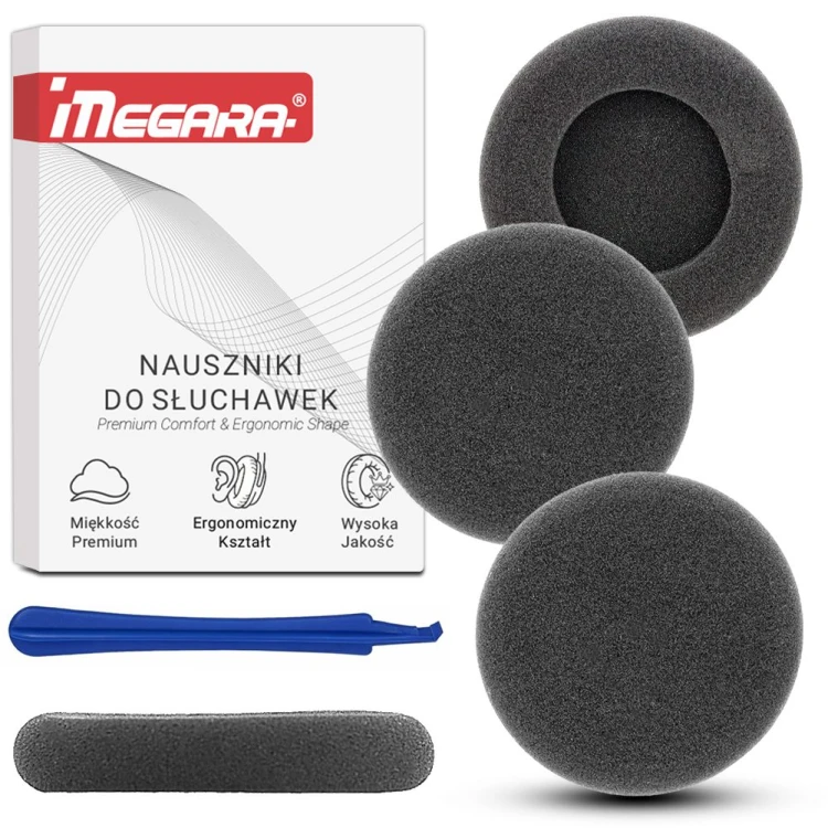 nauszniki gabki pady do sennheiser pc131 pc8 px80 px100 px200 ii l r czarne megara 5