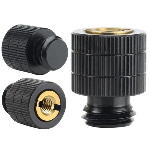 Adapter statywowy M6 na M12 Megara widok z przodu w kolorze czarnym