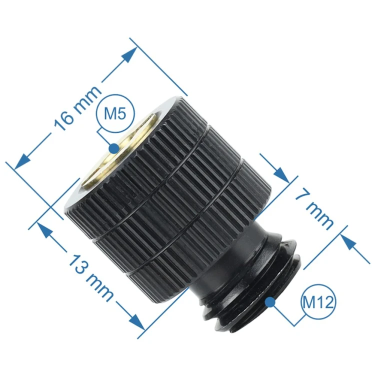 Adapter statywowy M5 na M12 do lamp - precyzyjne wykonanie gwintu męskiego