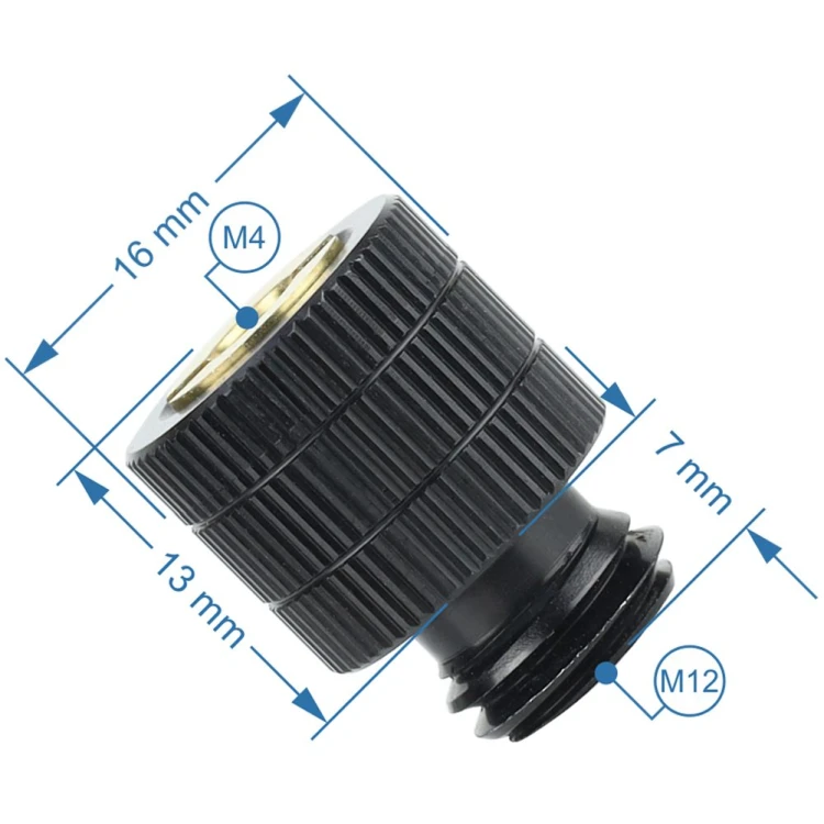 Adapter M4 na M12 do statywów z precyzyjnym wykończeniem gwintu