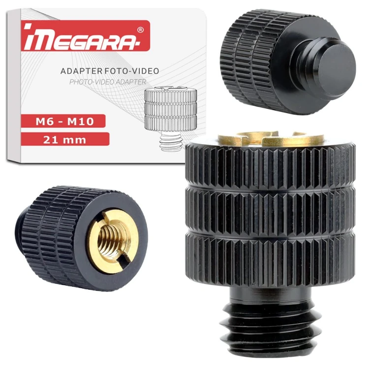 Adapter statywowy czarny 21 mm długość pasuje do kamer i mikrofonów