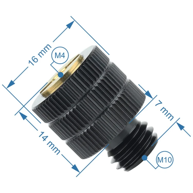 Adapter M4 żeński na M10 męski precyzyjne wykończenie gwintów