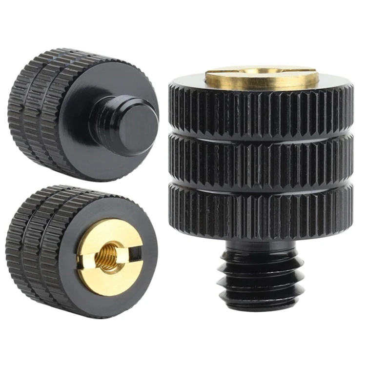 Adapter tuleja redukcja M4 na M8 czarna widok z przodu