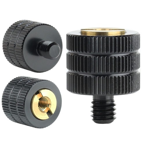 Adapter tuleja redukcja M5 na M6 czarna widok z przodu