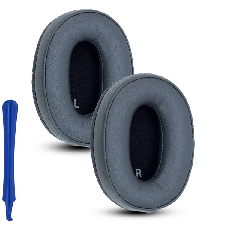 Szare nauszniki gąbki pady Audio-Technica ATH-DSR9 BT - widok z przodu