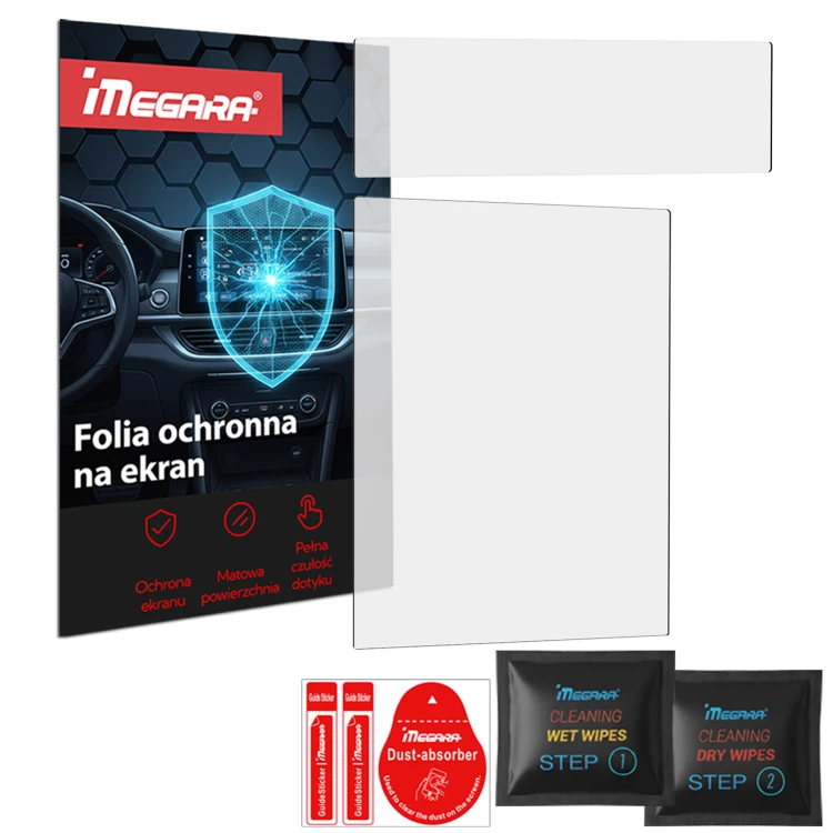 Folia ochronna Megara do radia JAECOO 5 J5, matowe wykończenie, widok z przodu
