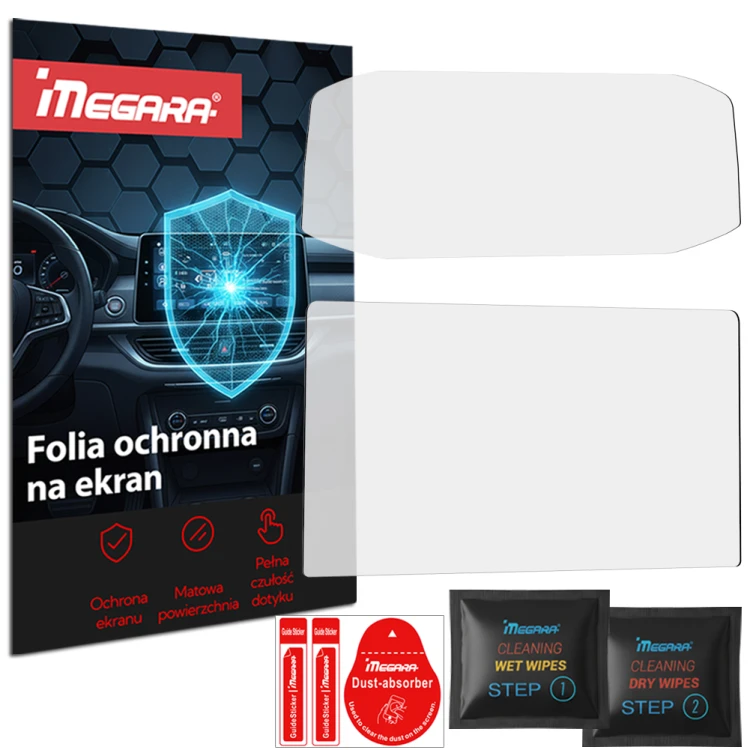 Folia Megara do Cupra Formentor 2024-2025, widok z przodu na radio i zegary