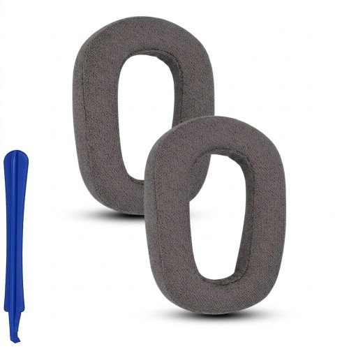 Szare nauszniki Megara do Logitech Zone Vibe 100 - widok z przodu