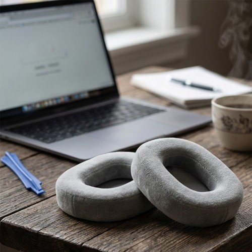 Welur klasy Premium szare pady Corsair HS80 z pianką Memory Foam