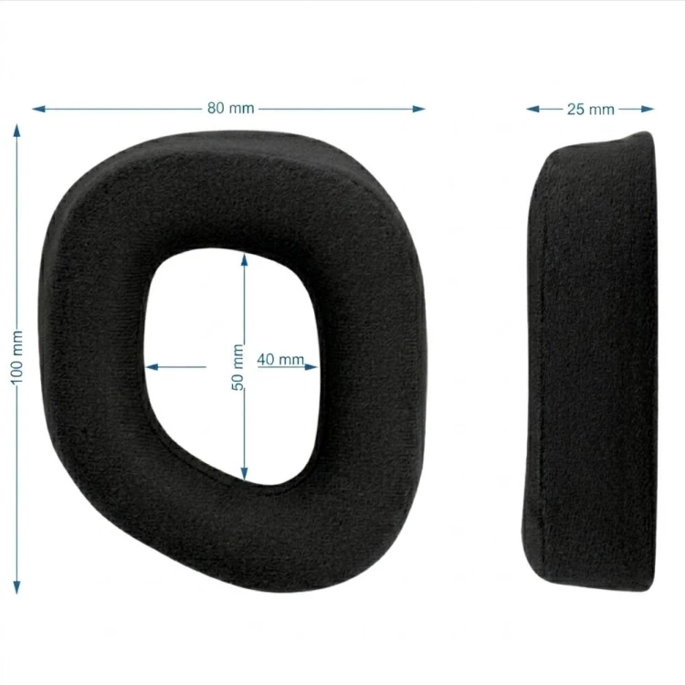 Czarne pady do Corsair HS80 RGB z pianką Memory Foam dla lepszej izolacji
