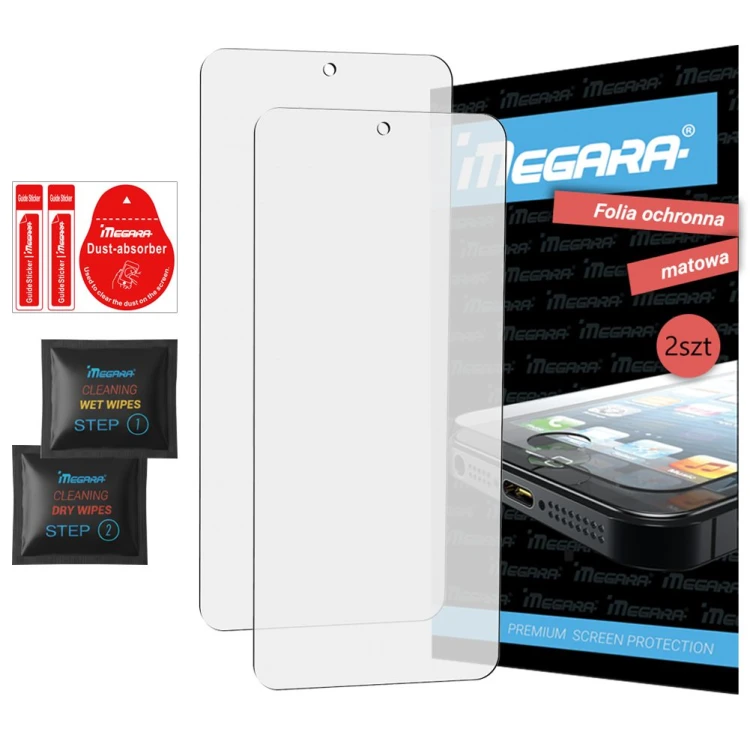 Matowa folia ochronna do Xiaomi Redmi Note 15 Pro 5G - widok z przodu, antyrefleksyjna