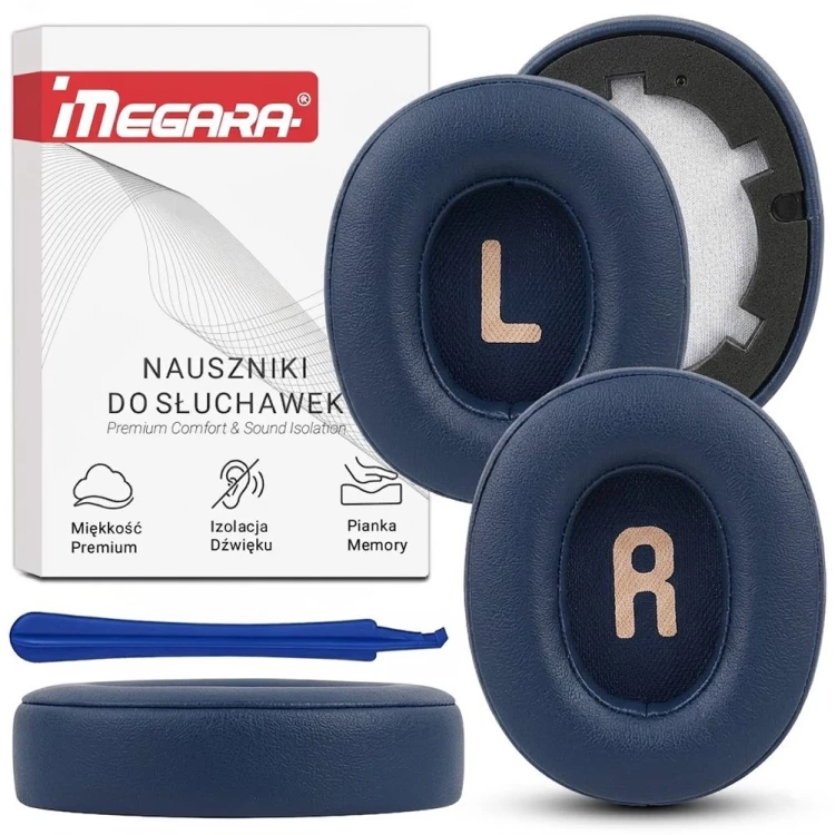Niebieskie pady do JBL T750BTNC - zestaw z narzędziem do podważania