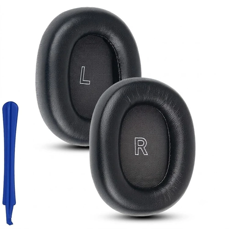 Nauszniki skórzane do Beoplay H95 ANC widok z przodu, Megara, czarne