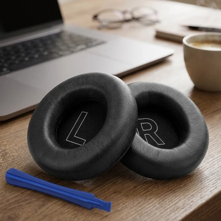 Gąbki do słuchawek Beoplay H4 z pianki Memory, skóra Premium, czarne