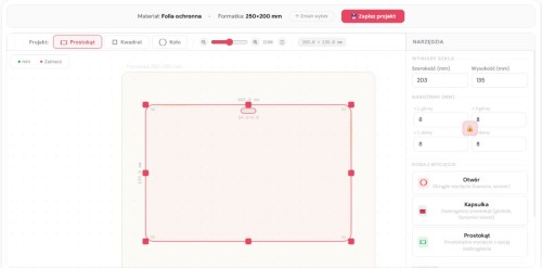Folia ochronna na wymiar 250x200 mm na ekran tabletu i nawigacji – KREATOR MEGARA