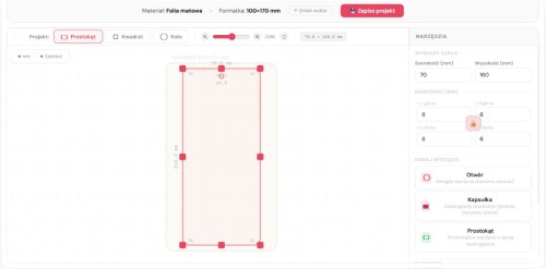 Matowa folia ochronna na wymiar 170x100 mm na ekran smartfona i aparatu fotograficznego – KREATOR MEGARA