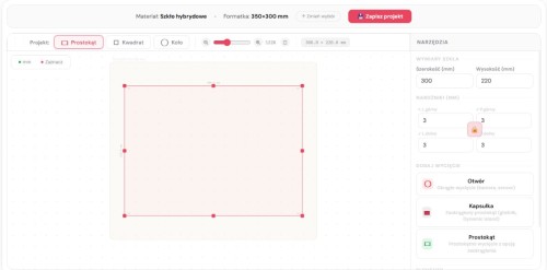 Szkło hybrydowe ochronne 7H na wymiar 350x300 mm na ekran laptopa i tabletu graficznego – KREATOR MEGARA