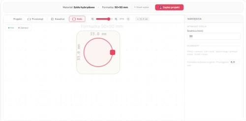 Szkło hybrydowe ochronne 7H na wymiar 50x50 mm na ekran smartwatcha i licznika rowerowego – KREATOR MEGARA