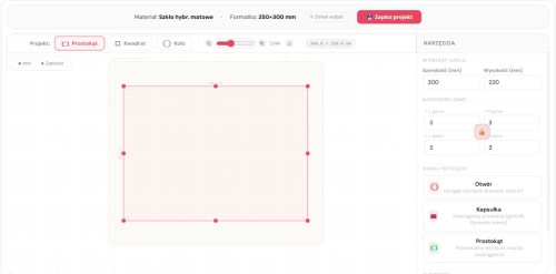 Matowe szkło hybrydowe ochronne 7H na wymiar 350x300 mm na ekran laptopa i tabletu graficznego – KREATOR MEGARA